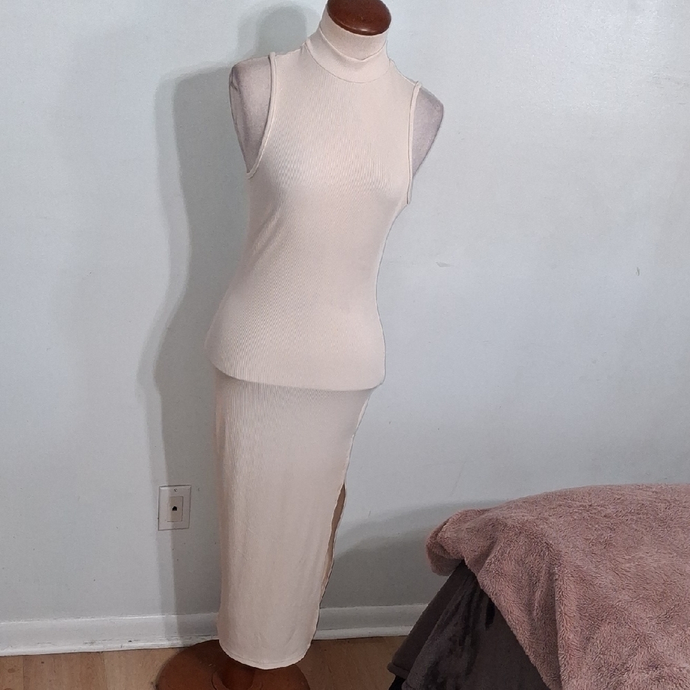 SHEIN- Cream Colored Maxi Dress- W Sz 4